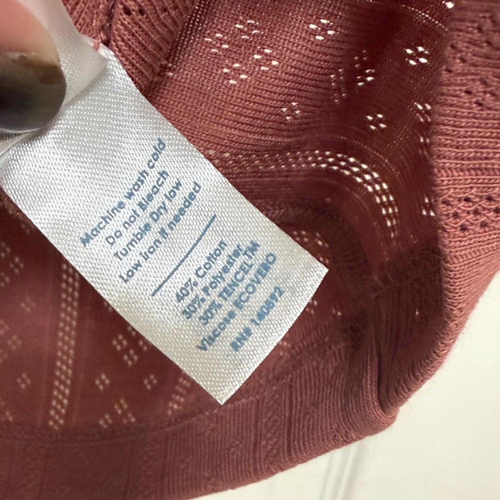 Marine Layer Rust Short Sleeve Ribbed Tee - Picture 9 of 10